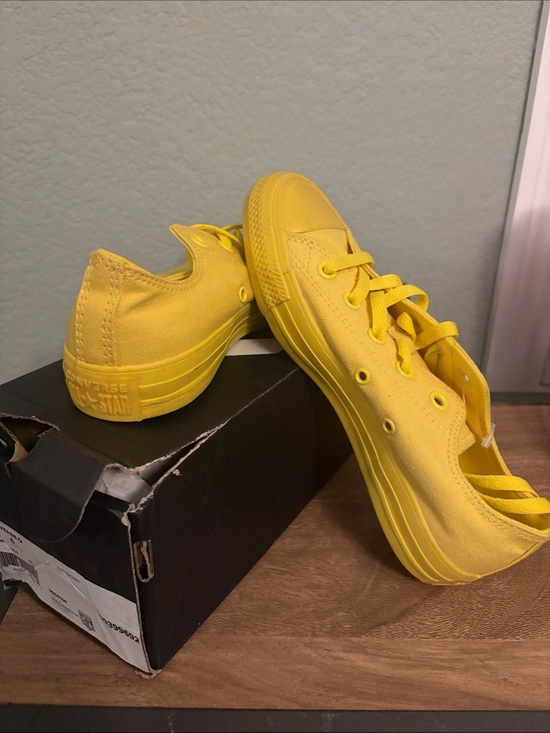 Converse Shoes - Converse Yellow Low Top Canvas Sneakers
